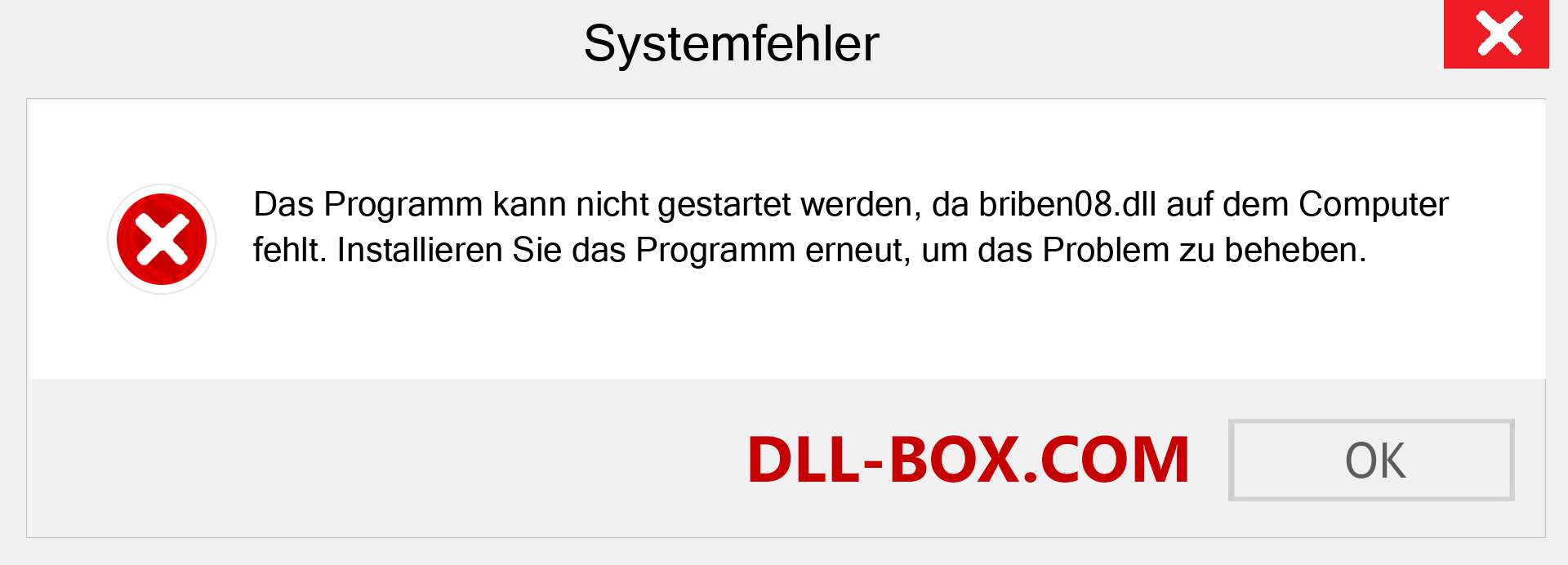 briben08.dll-Datei fehlt?. Download für Windows 7, 8, 10 - Fix briben08 dll Missing Error unter Windows, Fotos, Bildern